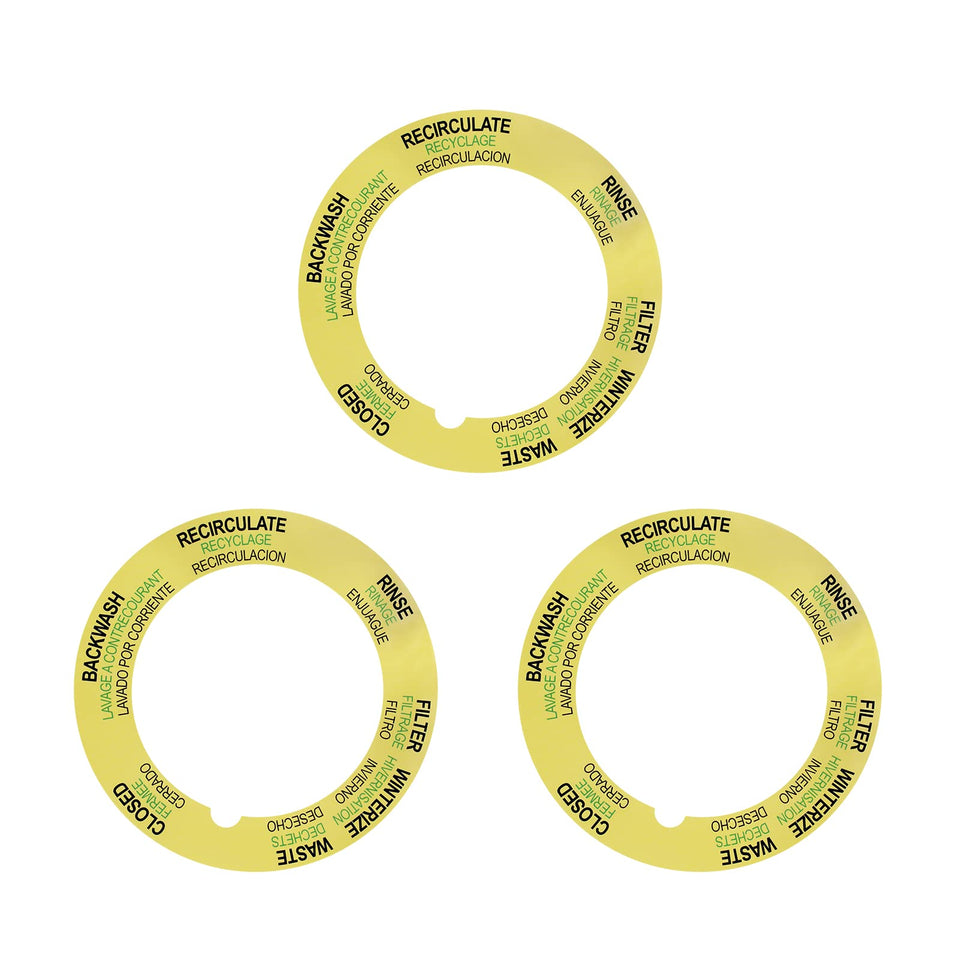 JIOTAR sand filter valve label 272599 affixed for clear valve function.