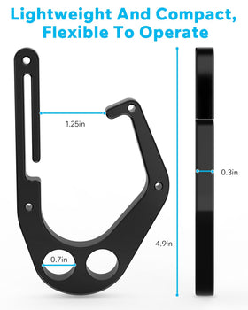 JISHAHS aluminum tree hook two-holes-mounting enables lanyard or extra equipment attachment.