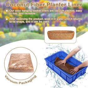 JISON21 window box liner 3pcs, enhances curb appeal and easy setup for multiple containers.