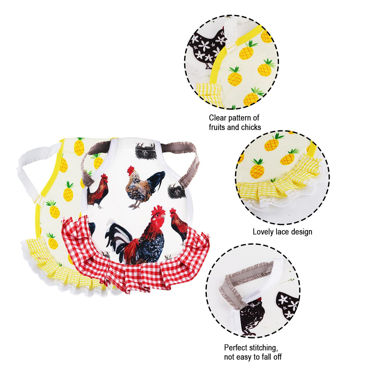 JITEYOU adjustable strap ensures secure, easy fitting on hens.