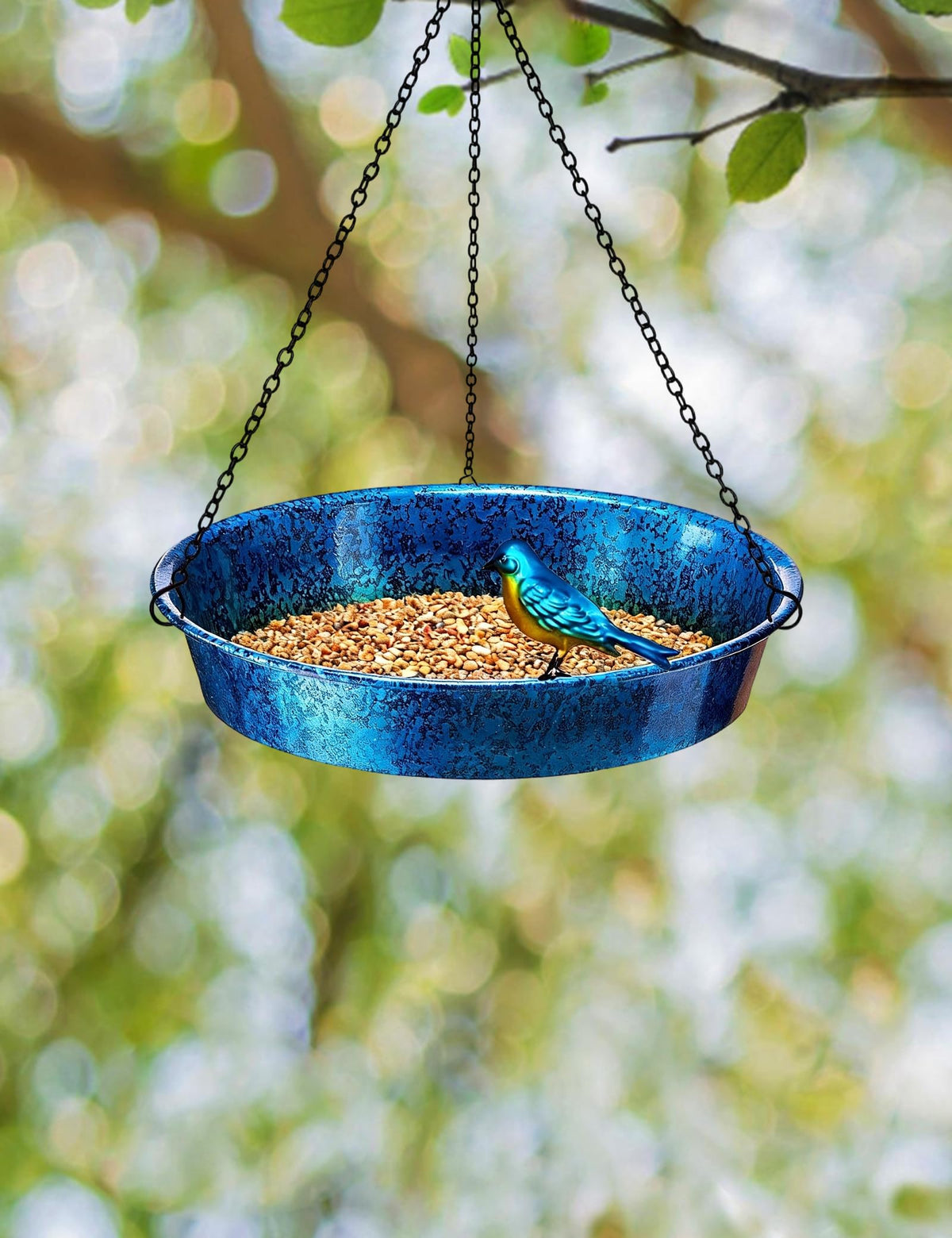 JiubinArt bird bath metal chain hook ready to hang.