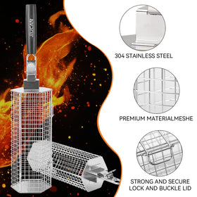 JIUCAN grill baskets nesting design saves space for camping gear