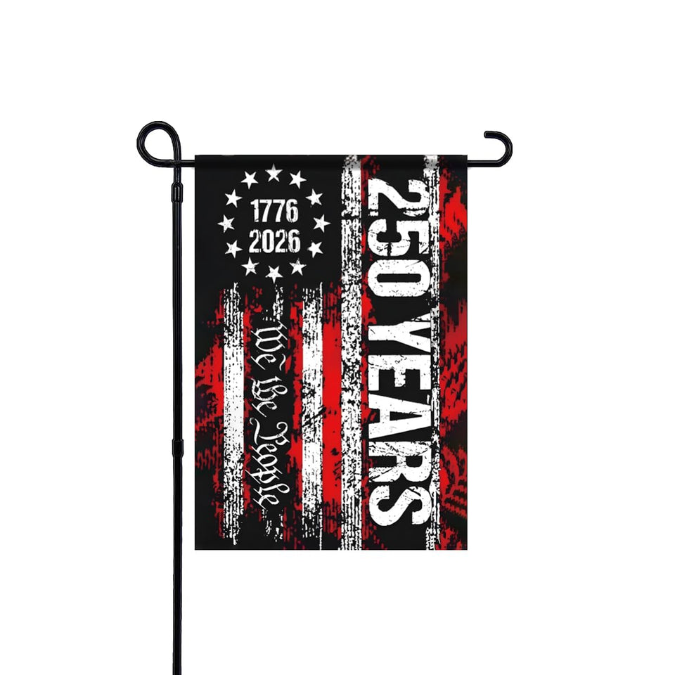 JiuFen 250th anniversary flag front view for outdoor patriotic display with fade-resistant colors.