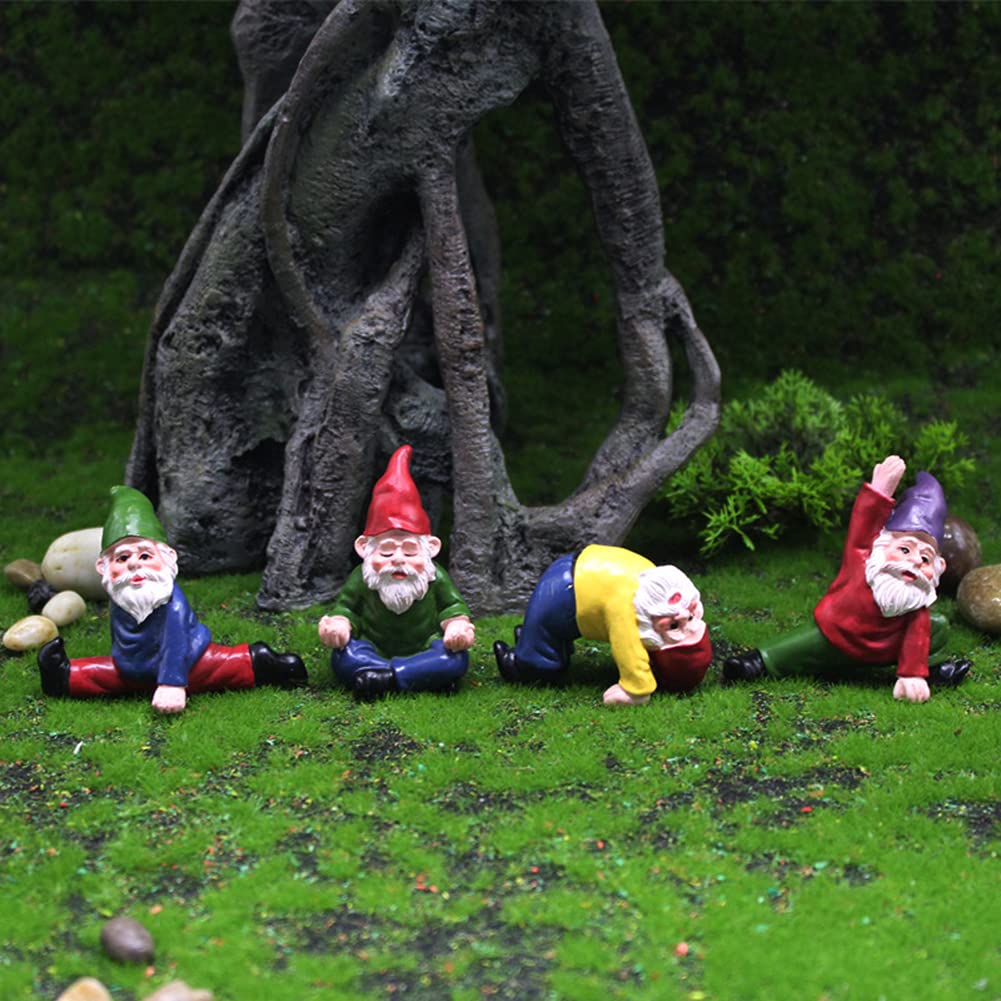 JIUMO yoga-posed gnomes invite imagination in your outdoor space.