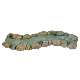 JIUMO curved mini stream with rocks adds realism to fairy gardens