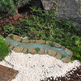 JIUMO curved mini stream connects with paths for village set layouts