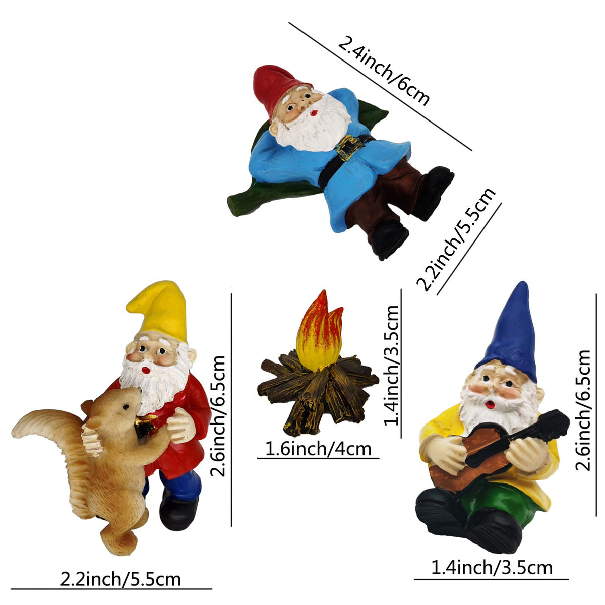 JIUMO dance miniature gnomes used indoors and outdoors in decor setups