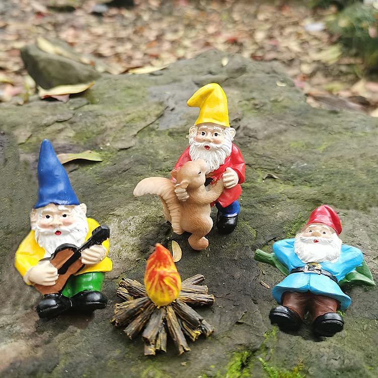 JIUMO gnomes in unique poses adding charm to garden display