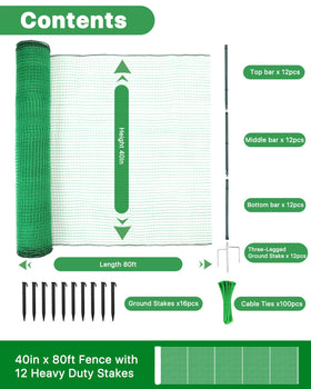 JivaJot ground spikes anchor the fence for wind resistance on uneven soil.