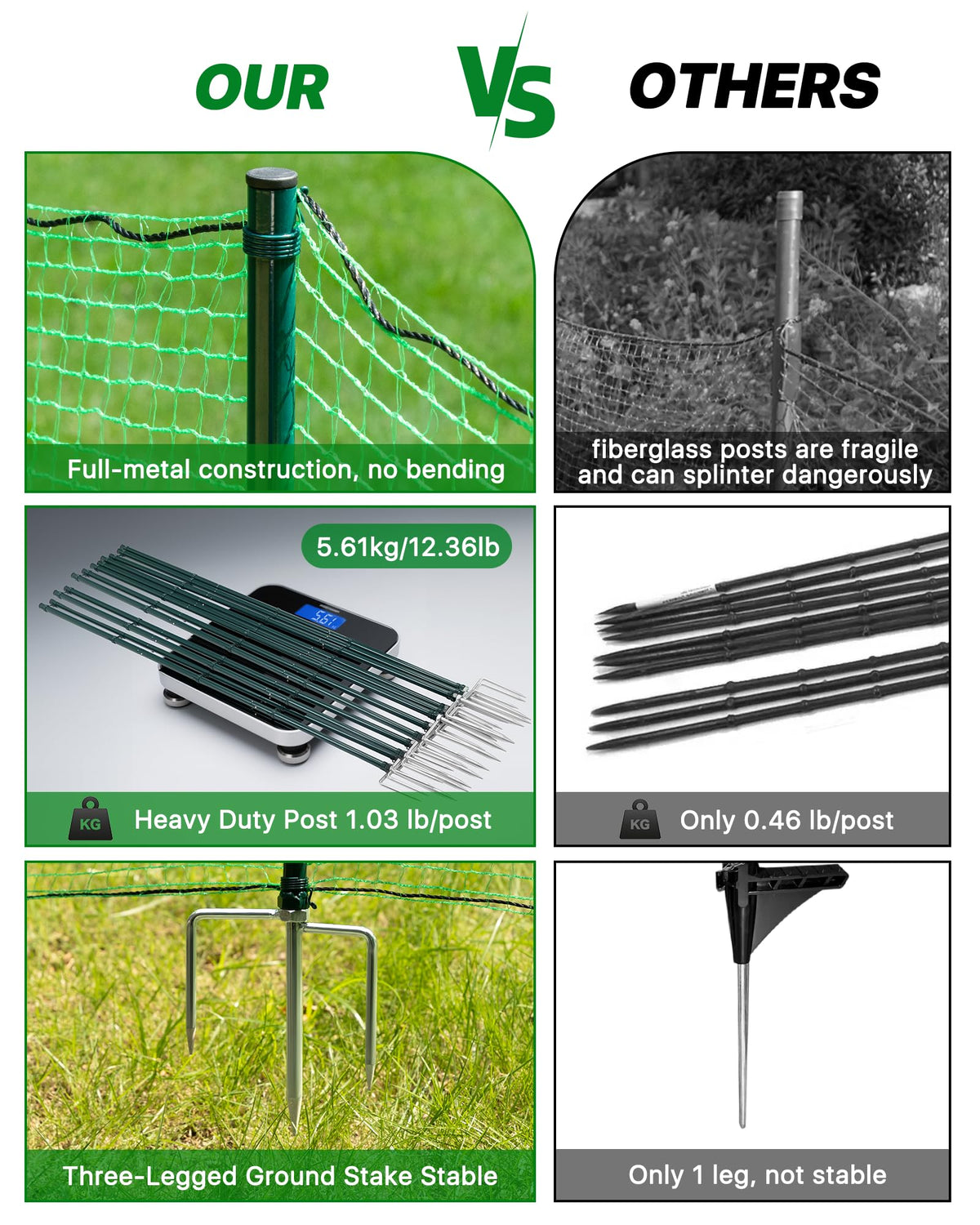 JivaJot zip ties simplify quick assembly and tensioning of the mesh.