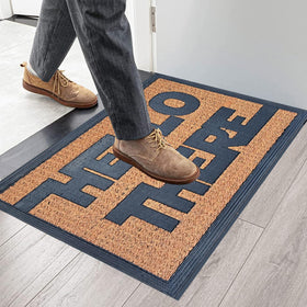 JiXianJu 30x17 inch doormat full view fits standard exterior doors.