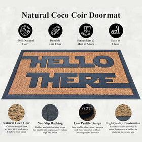 JiXianJu coir doormat on patio entrance demonstrates outdoor suitability.