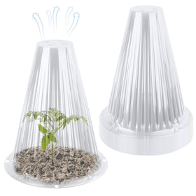 Jixsloft garden cloche 20-pack dome over seedlings protects from pests and frost.