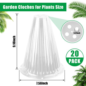 Jixsloft garden cloche clear dome allows maximum light for healthy growth.