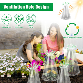 Jixsloft garden cloche translucent PVC material offers durable seasonal use.