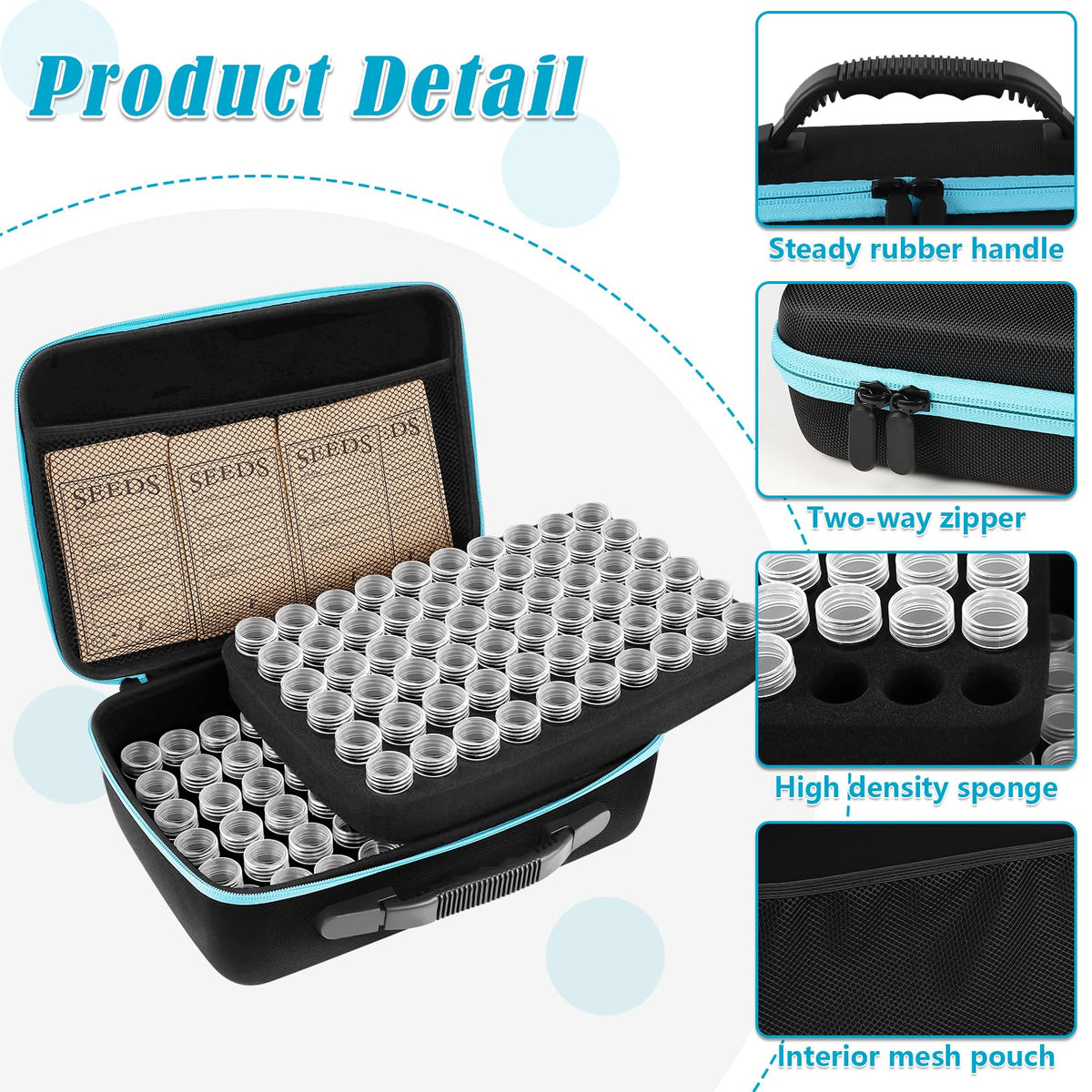 Jixsloft organizer boxes in sponge holes prevent collisions