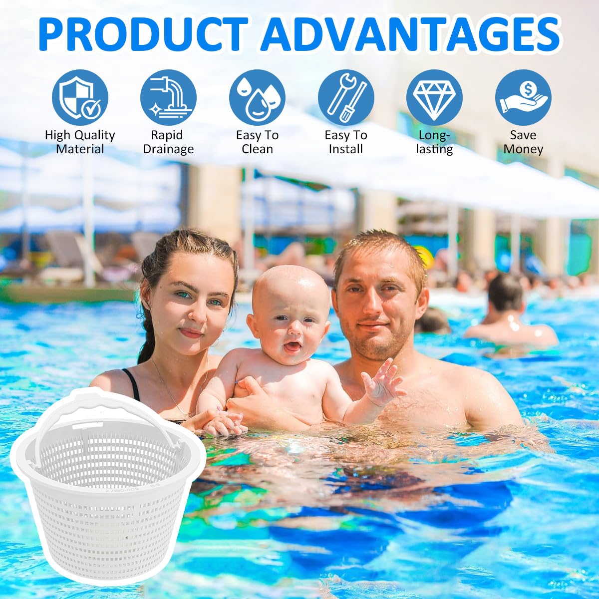 JIYIZO balance water flow design maintains circulation while catching leaves and twigs