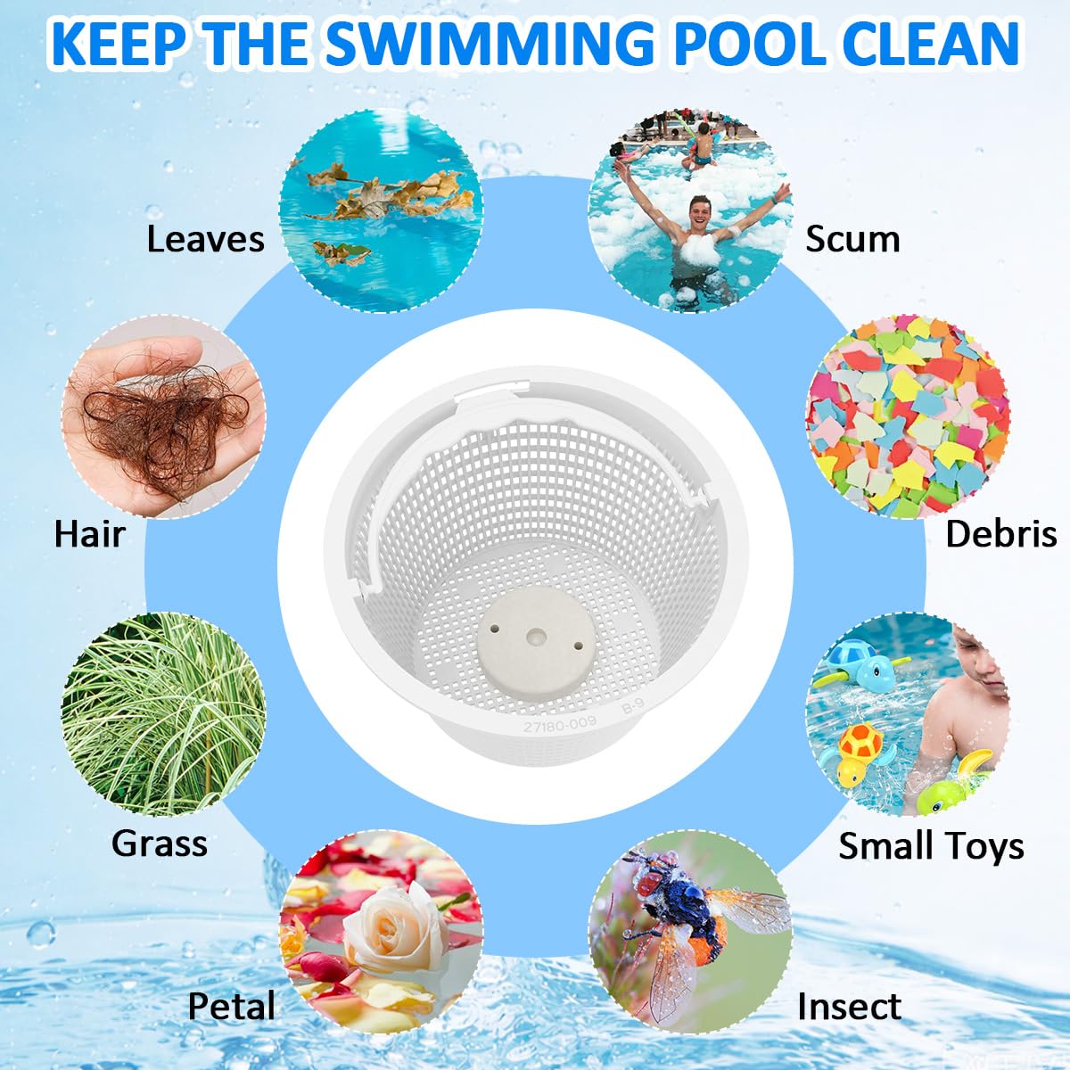 JIYIZO debris-trap basket prevents pump strain by filtering before entering the pump