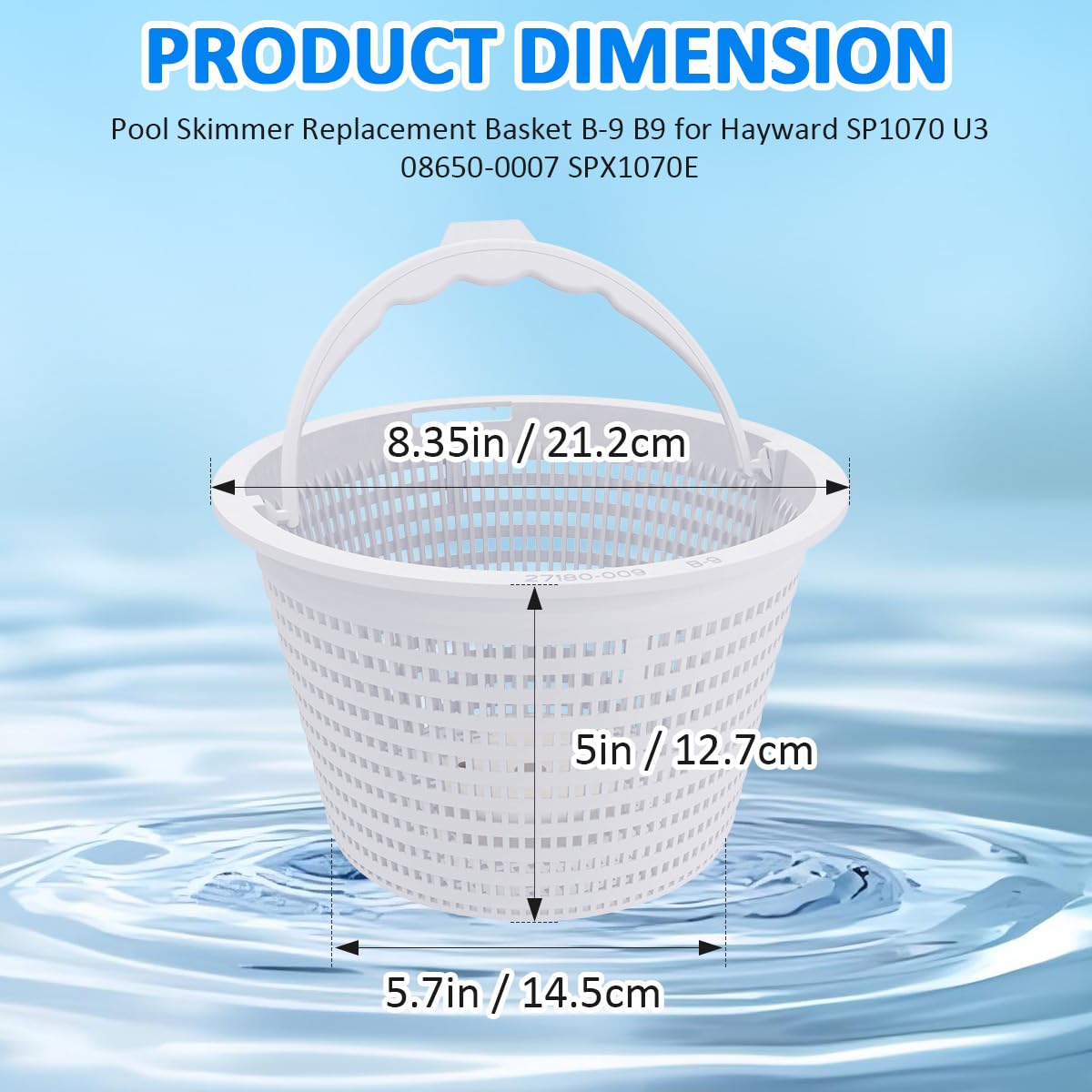 JIYIZO Hayward-compatible skimmer basket fit ensures easy upgrades without tools
