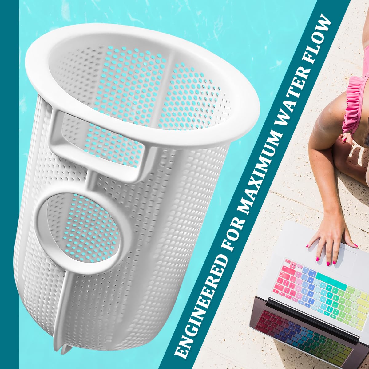JIYIZO strainer basket with leaf-filtering action supports pool clarity.