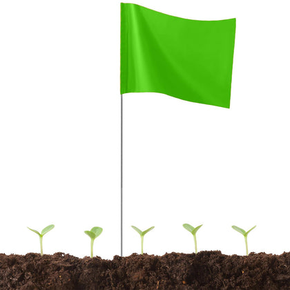 JIZHGRAD 50-pack yard flags mark boundaries with bright, durable color.