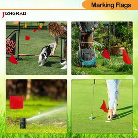 JIZHGRAD family-use flags help mark lawn boundaries and pet safety zones.