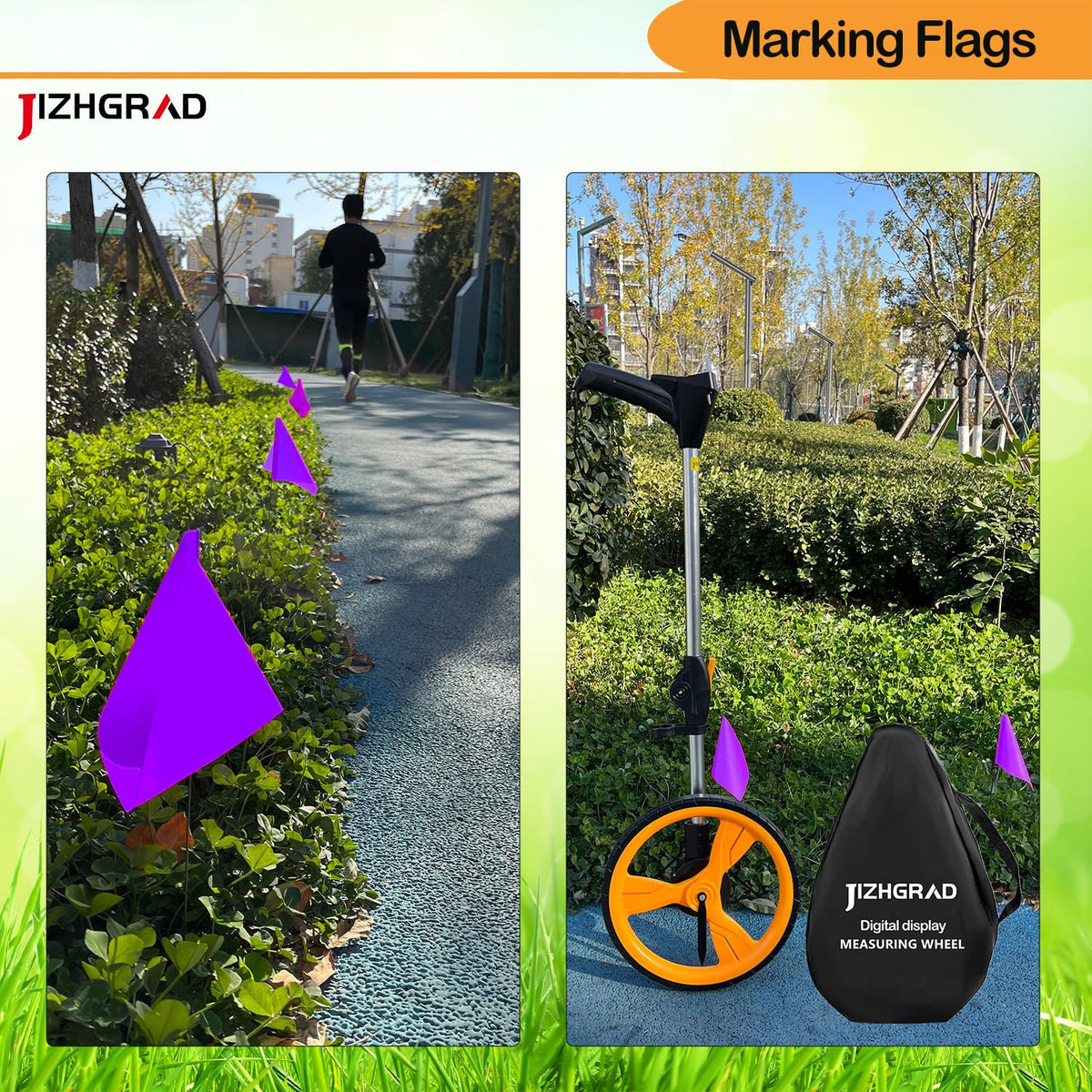 JIZHGRAD multipurpose yard flag suitable for sprinkler and landscaping marks