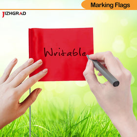 JIZHGRAD yard flag surface supports writing for clear, quick labeling in outdoor spaces.