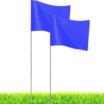 JIZHGRAD yard flags in bright color for high visibility during lawn marking