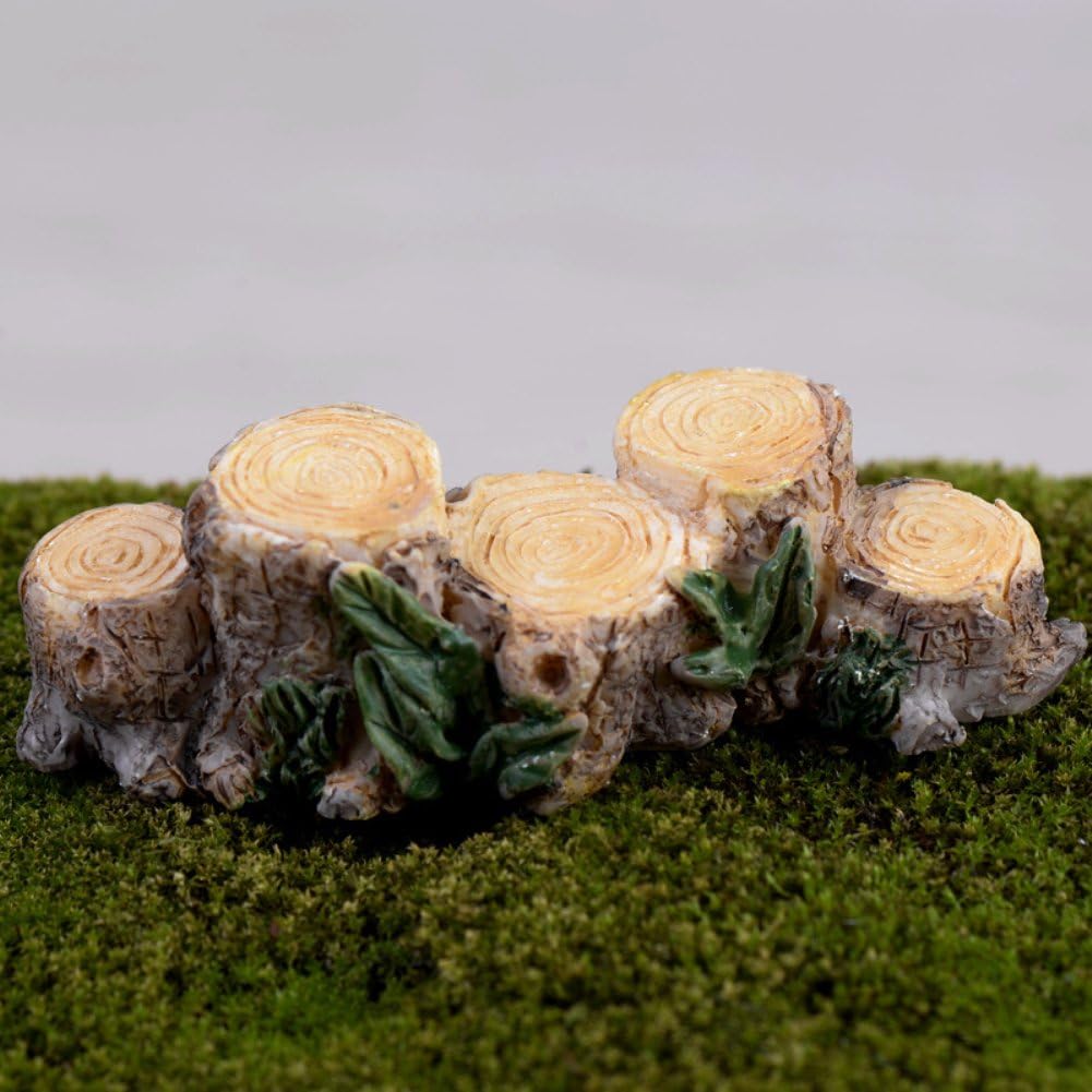 Jizlan outdoor resin stump sculpture offers compact decoration for varied micro landscapes.