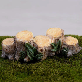Jizlan outdoor resin stump sculpture offers compact decoration for varied micro landscapes.