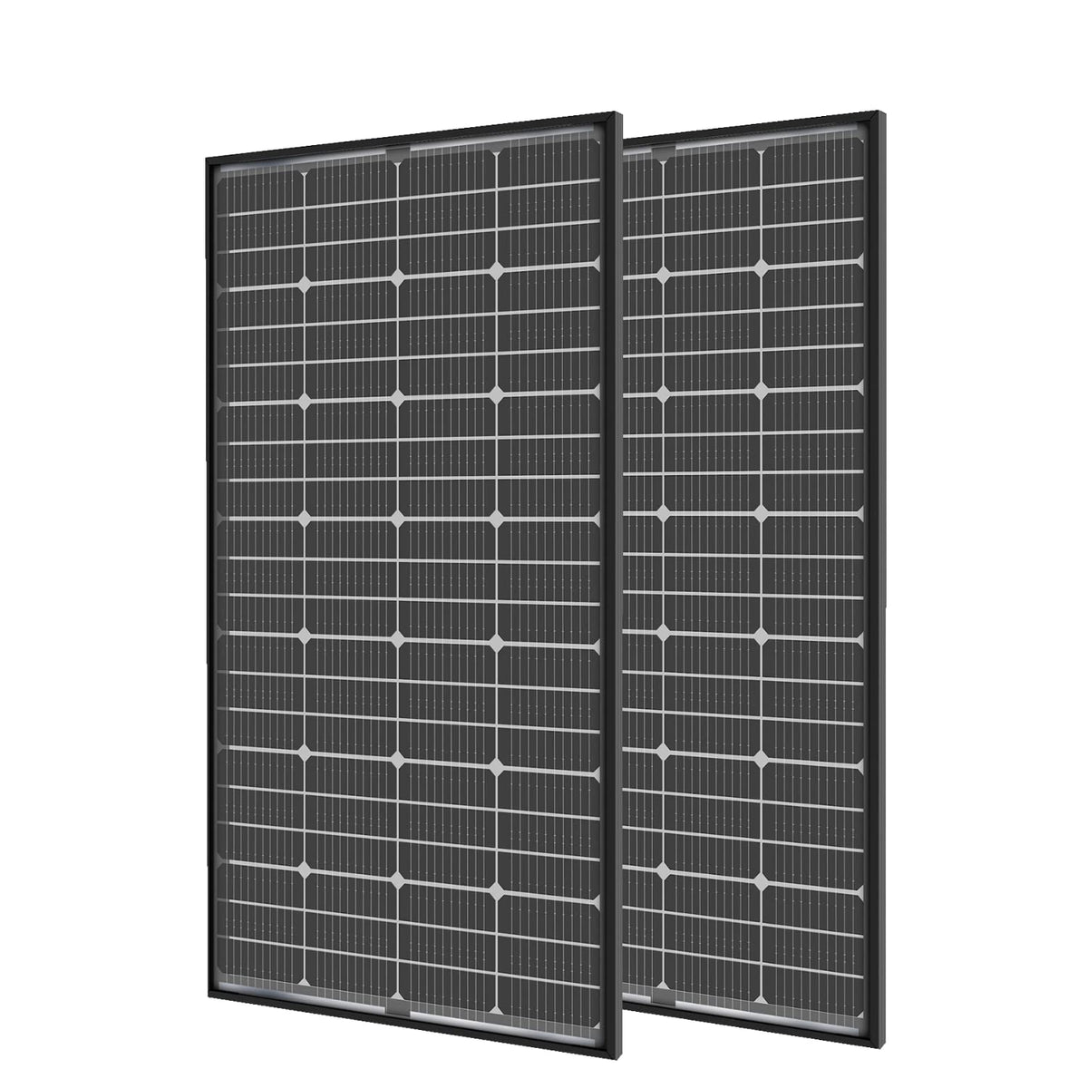 JJN bifacial 400W panel front view showing high efficiency for RVs and off-grid use