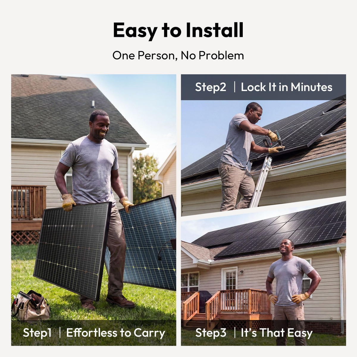 JJN two-panel 400W kit with long warranty for reliable off-grid power