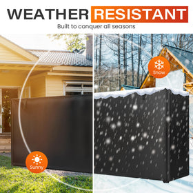 JJASMAMV firewood cover adhesive strips secure fit in windy weather.