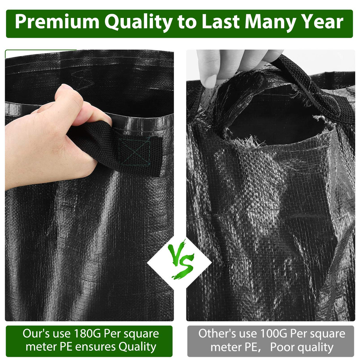 JJGoo sturdy handles help move the bag effortlessly.