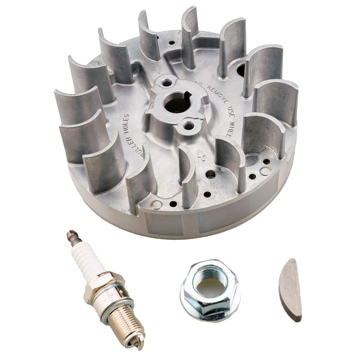 JJing flywheel 590544 close-up for Briggs engines, reliable timing