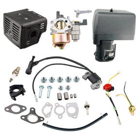 JJing muffler and carburetor kit for Honda GX340 enhances maintenance and engine compatibility.