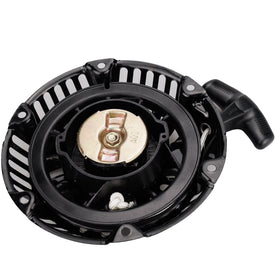 JJing Predator 212cc recoil starter pulley and cord close-up for smooth operation.