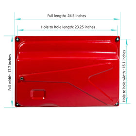 JJing universal 7 gallon generator tank side view showing slim profile for tight spaces
