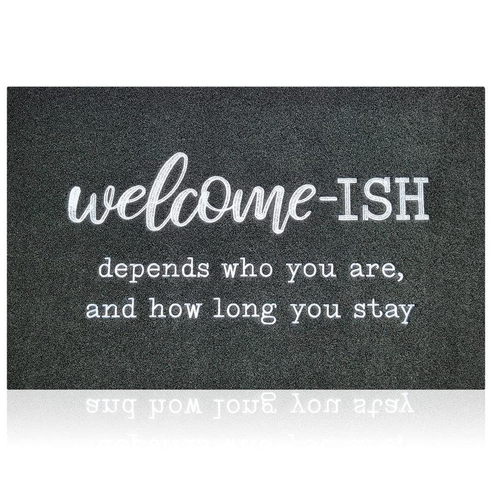JJUUYOU door mat outdoor entrance with non-slip backing for safe year-round use.