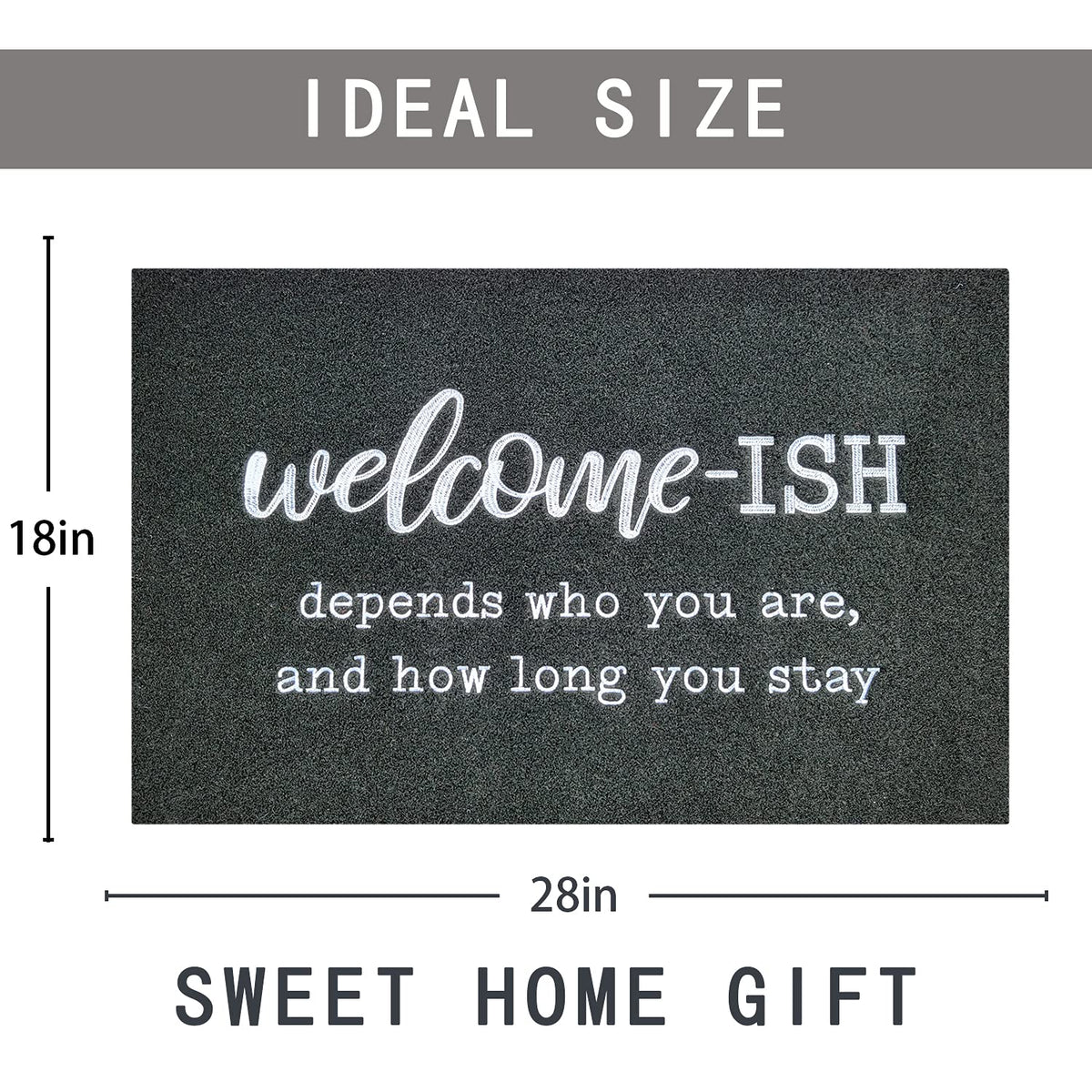 JJUUYOU door mat with welcome design greets guests at your entry.