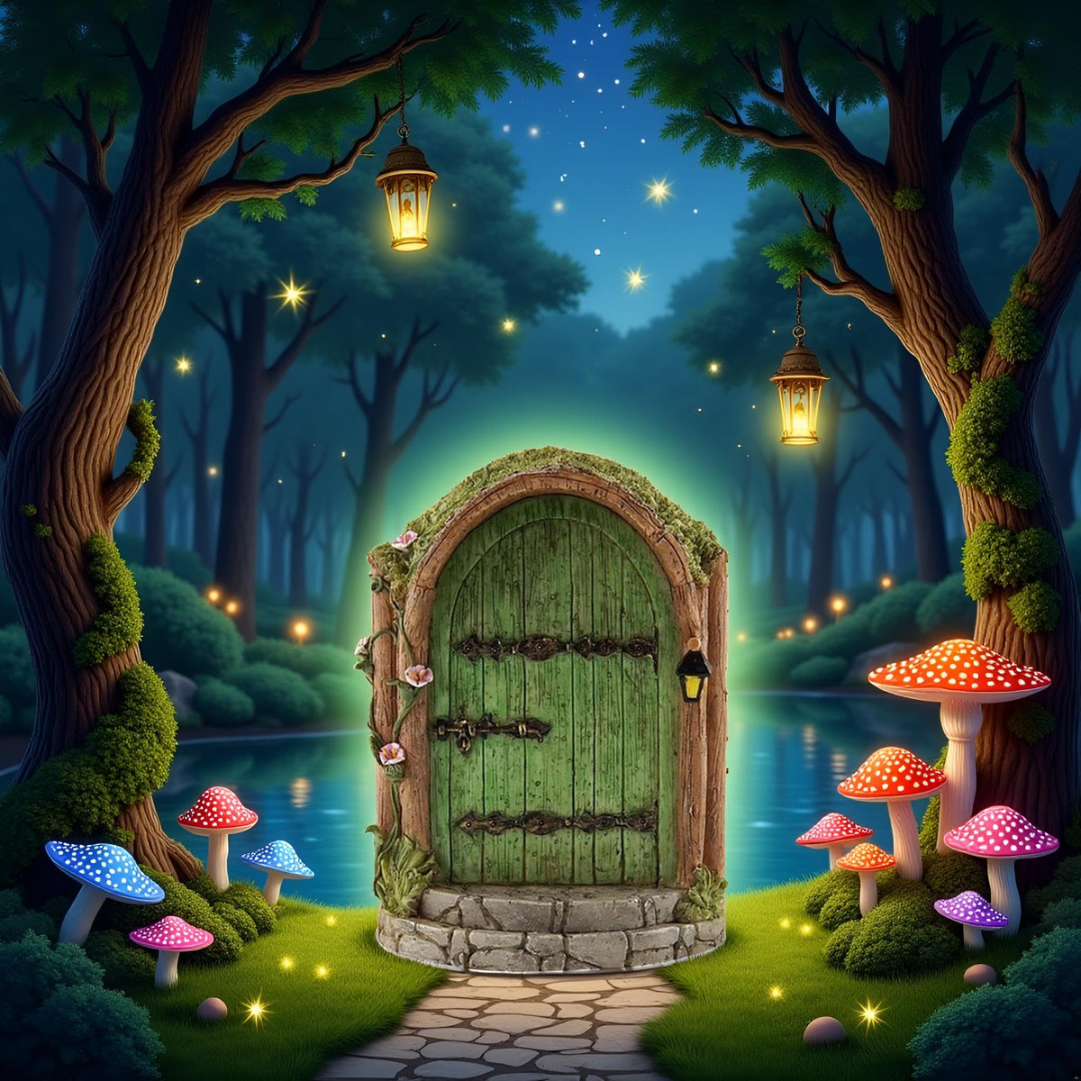 JJLFresheners garden scene door creates a magical entryway