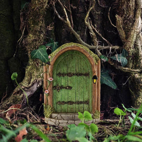 JJLFresheners detailed green fairy door close-up showcases vibrant colors