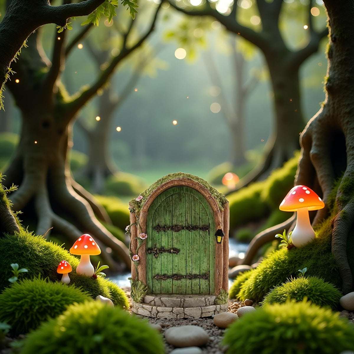 JJLFresheners durable wooden fairy door withstands outdoor elements