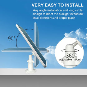 360° adjustable JJMASEE mount enables precise sun exposure for SimpliSafe panel.
