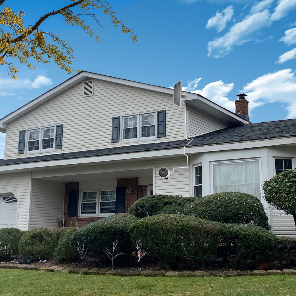 Lifetime warranty on JJMASEE solar panel supports SimpliSafe cameras.