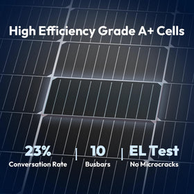 JJN 100W solar panel side mounting holes enabling easy installation.