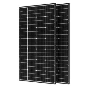 JJN bifacial 400W panel front-back view for enhanced sun exposure in off-grid setups.