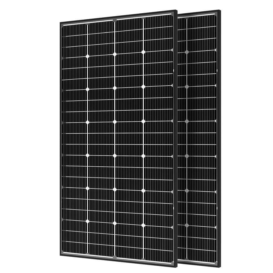 JJN bifacial 400W panel front-back view for enhanced sun exposure in off-grid setups.