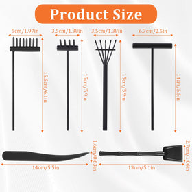JJUNW traditional four-tooth rake for creating waves and lines.